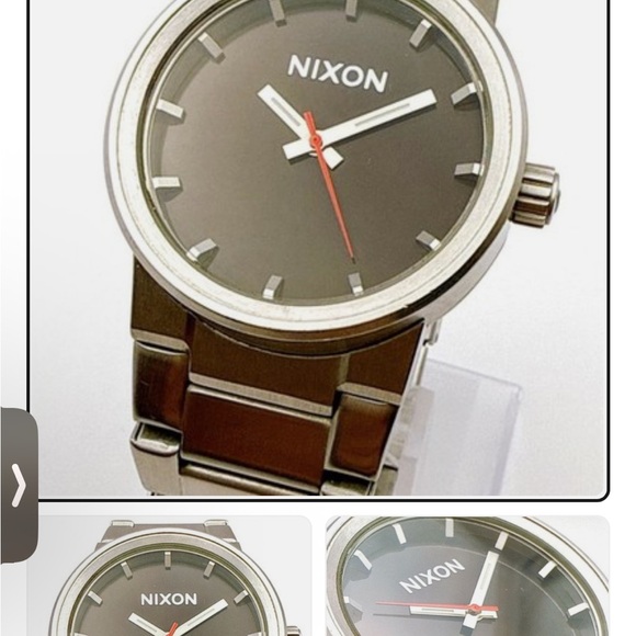 Nixon Black Dial Silver Band Watch - Picture 7 of 9